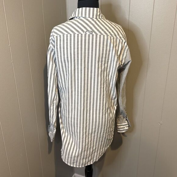 Solid & Striped Women’s Extra Small Cover Up Casual Button Down Shirt Stripes - Picture 4 of 6